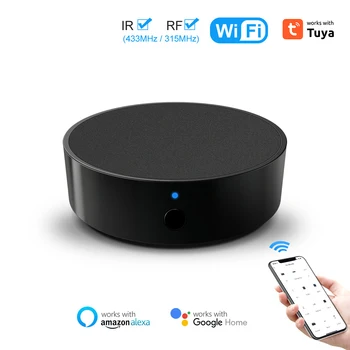 Tuya WiFi ИК-пульт дистанционного управления, умный дом, универсальный инфракрасный для кондиционера, телевизора, DVD, работа с Alexa / главная / яндекс