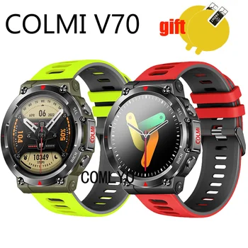 3в1 для COLMI V70 Ремешок Смарт-часы Силиконовый мягкий браслет Защитная пленка для экрана