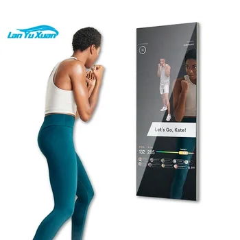 43-дюймовое электронное фитнес-зеркало Smart Magic для тренировки стоя со светодиодной подсветкой, Интерактивное ТВ с сенсорным экраном, зеркало для упражнений в тренажерном зале Wise