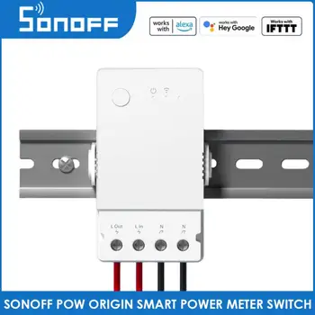 SONOFF POWR2 Обновленная версия Origin 16A Power Wifi Smart Power Meter Switch с монитором питания Поддержка Alexa Google Home