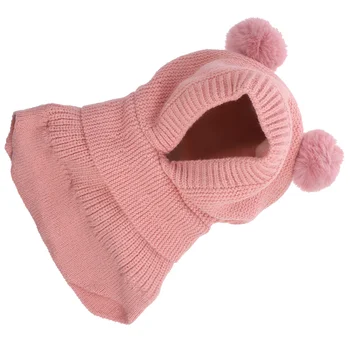 Имеет Шерстяной пуловер, шапку, милые вязаные детские вязаные шапочки для детей, зимние принадлежности для девочек, вязание крючком для новорожденных, теплый ребенок