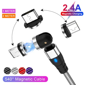 Магнитный USB-кабель для зарядки Lovebay со светодиодной подсветкой, телефонный кабель USB Type C, магнитное зарядное устройство для телефона Micro USB для iPhone 11 12Pro Max для Xiaomi