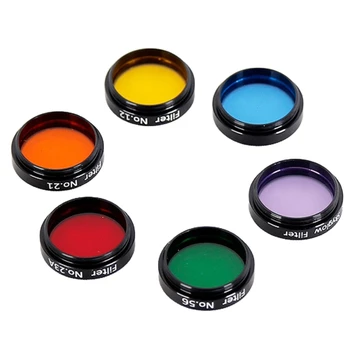 1,25-дюймовый фильтр для телескопа Цветной фильтр для фотографии телескопов 6 цветов
