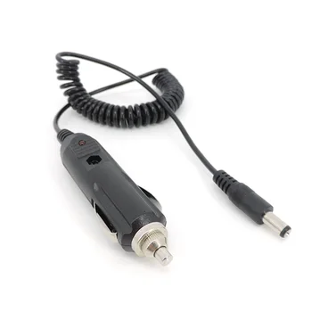Зарядное устройство для автомобильного прикуривателя постоянного тока 12 В к штекеру постоянного тока 5,5 мм x 2,1 мм источник питания Разъем для зарядки кабель-адаптер Линия пружинного шнура