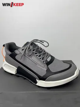 Новая мужская спортивная обувь На шнуровке, нескользящие кроссовки для пеших прогулок, весна-осень, дышащие кроссовки для бега на платформе из натуральной кожи