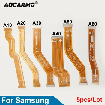 Aocarmo 5 шт./лот Для Samsung Galaxy A10 A20 A30 A40 A50 A60 Разъем Основной платы Гибкий кабель для подключения материнской платы