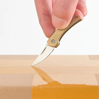 Латунный Набор складных ножей Брелок для ключей Лезвие для инструмента Брелок для ключей Лента для вскрытия упаковки Резак для резки конвертов Коробка для резки конвертов