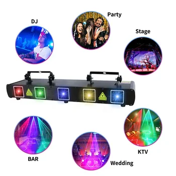 Высококачественный Dj LED с 5 линзами DMX для сцены и вечеринки, RGB-проектор, диско-лазерный куб, световые эффекты для ночного клуба и бара