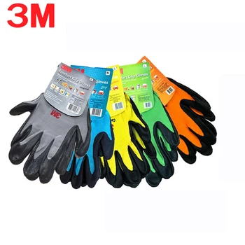 Рабочие перчатки 5 цветов 3 м с комфортным захватом, износостойкие, устойчивые к скольжению, перчатки для защиты от рабочей силы, Нитриловые перчатки с сенсорным экраном