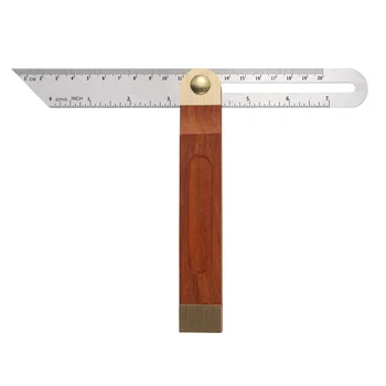 Вращающийся квадратный инструмент Измерительная линейка Плотницкий Угломер Точная карманная линейка Деревообрабатывающая Измерительная линейка