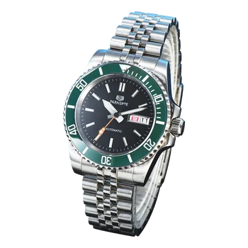 Мужские механические часы NH36A Sapphire Super C3Luminous Dial Часы для дайвинга 50 м