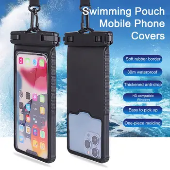 Водонепроницаемый чехол 3D Full View для телефона Подводный Снег тропический лес Прозрачные сухие сумки для плавания Большие чехлы для мобильных телефонов