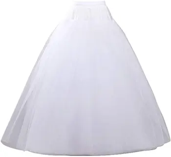 Нижняя юбка-трапеция с кринолином, 3 слоя, бальное платье длиной до пола, юбка для свадебного платья