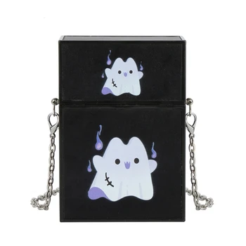 Уникальная сумка-коробка из тыквы, забавная сумка-мессенджер на Хэллоуин через плечо для любителей моды 517D