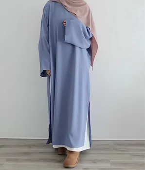 Мусульманская Абая для Женщин, Комплект из 2 частей, Исламское Платье С длинными Рукавами, Высокое Качество, Дубайский Саудовский Турецкий Халат, нижнее платье, Скромный Наряд