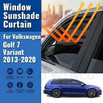 Для VW Golf 7 Вариант 2013-2020 Магнитный автомобильный солнцезащитный козырек Рамка переднего лобового стекла Шторка Солнцезащитные козырьки заднего бокового окна