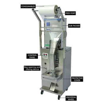 Автоматическая электрическая упаковочная машина для упаковки чайных орехов в гранулы весом 10-500 г