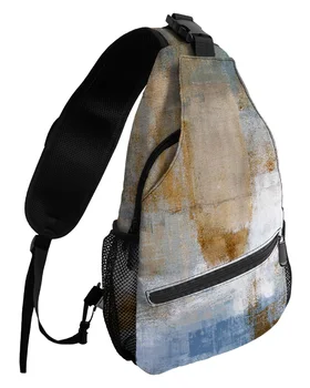Геометрическая абстрактная картина маслом, нагрудные сумки для женщин, мужчин, водонепроницаемые сумки-мессенджеры, дорожная спортивная сумка через плечо на одно плечо