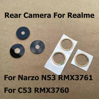 Оригинальное Стекло Задней камеры Для Realme C53 Замена Стеклянной Крышки Объектива Задней Камеры Наклейкой-Клеем Для Narzo N53
