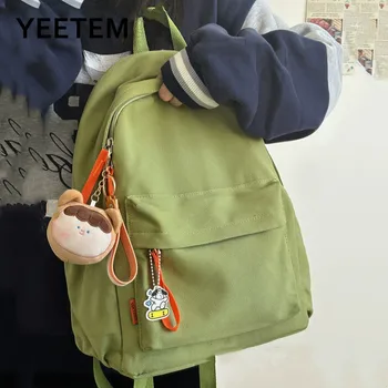 Простой повседневный легкий рюкзак женский холщовый для старшеклассников, школьные сумки, компьютерные рюкзаки