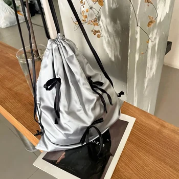 СЛЕВА Шелковый шнурок для рюкзака, дизайн 2023, Зимние Корейские модные рюкзаки Lady Big Back Pack
