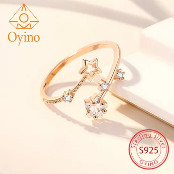 Oyino НОВОЕ легкое кольцо с метеоритом из стерлингового серебра S925 пробы в роскошном стиле, женское кольцо в стиле Ins
