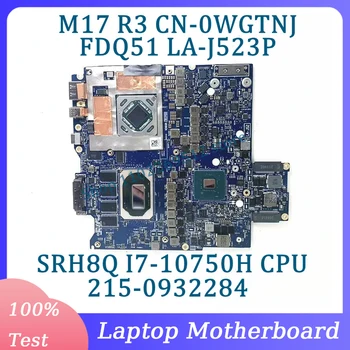 CN-0WGTNJ 0WGTNJ WGTNJ С процессором SRH8Q I7-10750H для материнской платы ноутбука Dell M17 R3 215-0932284 RX5500M LA-J523P 100% Протестировано Хорошо