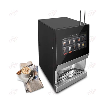 2023 Новый и полезный Умный торговый автомат по продаже фасоли в чашку для кофейного столика, сенсорный экран для приготовления свежего кофе