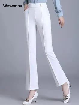 Классические узкие брюки-клеш OL, женские повседневные формальные брюки Pantalone с высокой талией, Офисные обтягивающие спортивные брюки размера Оверсайз S-4xl, костюмные брюки
