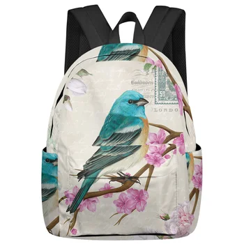 Винтажные женские рюкзаки с цветами и птицами Для подростков, школьные сумки для студентов, рюкзак для ноутбука, Мужская Женская дорожная сумка Mochila