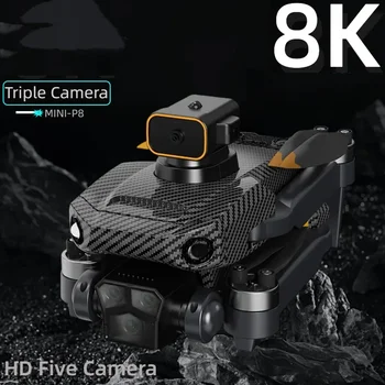 P8 Pro 4K Drone Профессиональный беспилотник для обхода препятствий, 8K Камера DualHD, 5G Бесщеточный мотор, складной Квадрокоптер, подарки, игрушки