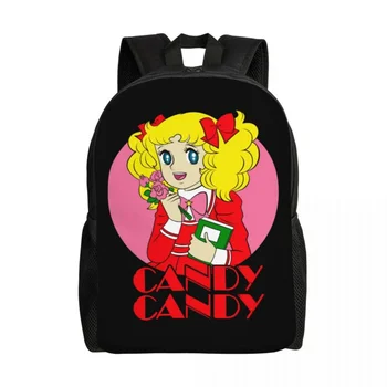 Рюкзак для ноутбука Kawaii Girl Candy для женщин и мужчин, базовая сумка для книг для студентов колледжа, аниме, японские сумки