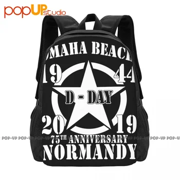 Omaha Beach D Day 1944 2019 Star 75Th Anniversary Normandy Рюкзак Большой Емкости с Модным Художественным принтом