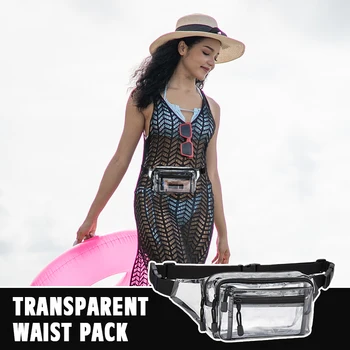 Прозрачная поясная сумка для путешествий, многокамерная водонепроницаемая сумка из ПВХ для деловых поездок и занятий спортом на открытом воздухе