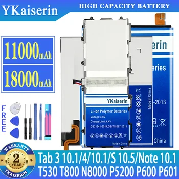 YKaiserin Аккумулятор Для Samsung Note Tab 3 4 S Note 10.1 Tab3 GT-P5110 P5100 P5213 N8000 GT-N8020 P7500 SM-P601 P5200 SM-T530 T805
