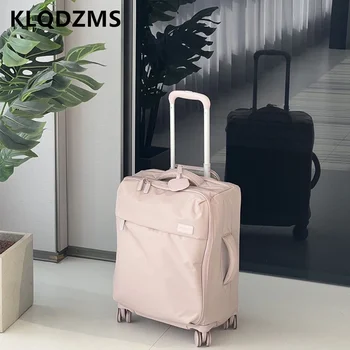 KLQDZMS 24-дюймовый высококачественный багажный ультралегкий чехол-тележка, Нейлоновый посадочный ящик с защитой от царапин, универсальный чемодан на колесиках