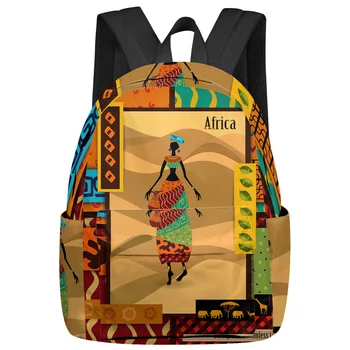 Рюкзак африканской девушки, школьные сумки для подростков, Сумка для ноутбука, Женский повседневный рюкзак для путешествий
