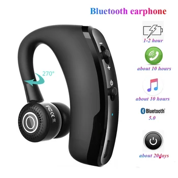 Наушники V9 Bluetooth 5.0, беспроводные стерео наушники с HD микрофоном, Bluetooth-гарнитура с микрофоном для iPhone Samsung Huawei Phone