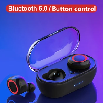 Наушники Y50 TWS 5.0 Беспроводная гарнитура Bluetooth Совместимые наушники с глубокими басами беспроводные стереонаушники спортивные наушники