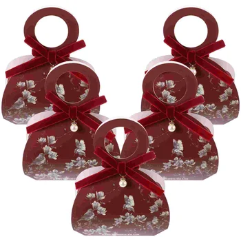 5 шт. Свадебные Бумажные Коробки для конфет Пустые Подарочные пакеты Многоцелевые Коробки для упаковки конфет