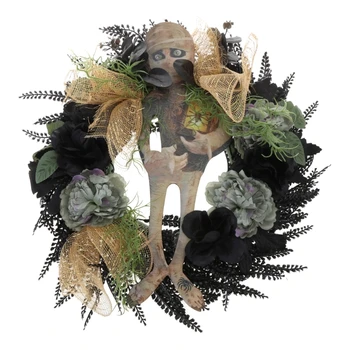 Привлекательный цветочный венок для мумии на Хэллоуин для празднования страшной тематики 594C