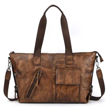 Винтажная мужская сумка-слинг из натуральной воловьей кожи, модная Корейская сумка большой вместимости, мужская сумка-мессенджер M518