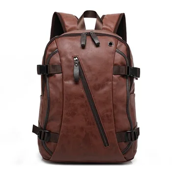 Мужской открытый водонепроницаемый рюкзак из искусственной кожи, школьная сумка для учащихся средней школы, 14-дюймовый ноутбук, подростковые рюкзаки