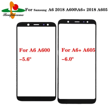 10 шт.\лот для Samsung Galaxy A6 2018 A600 SM-A600F A6 Plus A6 + 2018 A605 Замена объектива с сенсорным экраном из Переднего внешнего стекла