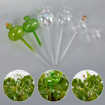 Многоцветное прозрачное стекло Дизайн кактуса Полив растений Цветы Поилка устройство для самостоятельного полива Товары для дома и сада