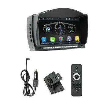 4,7-дюймовый автомобильный сенсорный IPS-экран, беспроводное портативное радио Carplay Android Auto Bluetooth MP5 Multimedia Host, прочный черный
