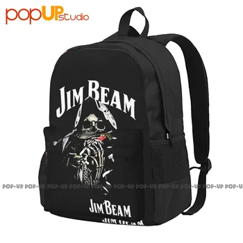 Рюкзак с логотипом Jim Beam с черепом и логотипом Jim Beam Большой емкости, милая сумка для покупок для плавания, сумки для путешествий