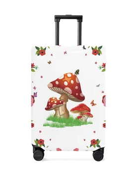 Чехол для багажа с цветочной бабочкой и грибами, эластичный чехол для чемодана, чехол для пыли для багажа, чехол для дорожного чемодана 18-32 дюймов
