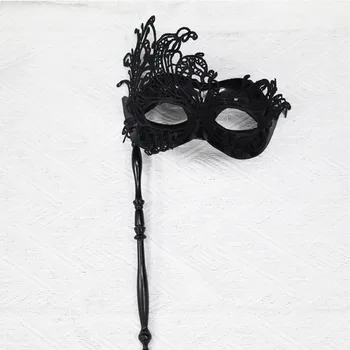 10шт Маскарадная маска с палочкой для удержания Венецианский костюм на Хэллоуин Маски Марди Гра Косплей Костюм для вечеринки