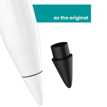 2 упаковки сменных наконечников для Apple Pencil, наконечники для Apple Pencil 1-го и 2-го поколения (черные)